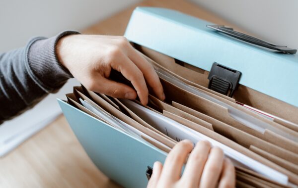 Looking through business records