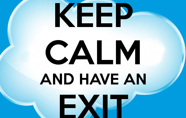 'Keep Calm and Have an Exit Strategy' poster in the Keep Calm meme style