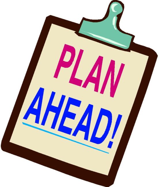 Clipboard illustration with the words 'Plan Ahead,' representing the importance of exit planning
